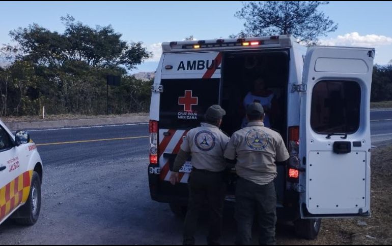 El infante tuvo que ser trasladado por sus condiciones de salud. ESPECIAL / FACEBOOK Protección Civil Jalisco