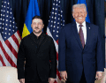Donald Trump, afirmó al termino de su reunión en Davos con Volodímir Zelenski que el encuentro para abordar el fin de la guerra de Rusia en Ucrania ha sido "bueno". EFE/ Volodymyr Zelenskyy vía Telegram