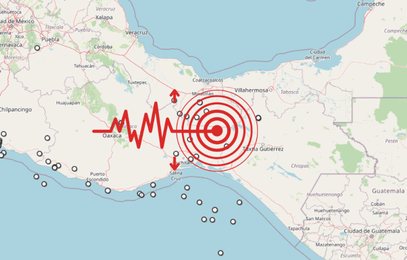&nbsp;Sismo en Chiapas. ESPECIAL / SSN