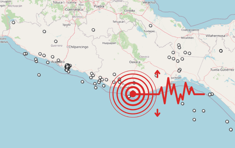 &nbsp;Sismo en Oaxaca. ESPECIAL / SSN