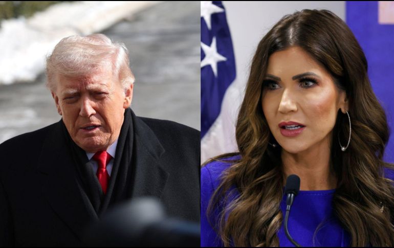 En medio de la polémica por operativos migratorios en Minnesota, Trump afirmó que Kristi Noem está haciendo un buen trabajo. EFE/O. Guzmán/ESPECIAL
