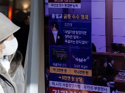 Imágenes de la transmisión en directo de la  exprimera dama de Corea del Sur. EFE / EPA / JEON HEON-KYUN