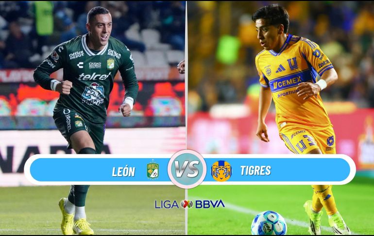León recibe a Tigres en el Nou Camp por la Jornada 4 del Clausura 2026. ESPECIAL / IMAGO7 y CANVA