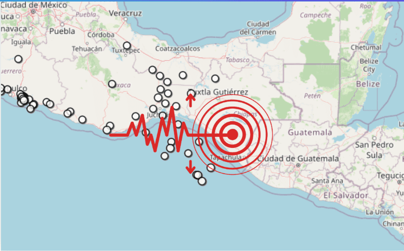 &nbsp;Sismo en Chiapas. ESPECIAL / SSN