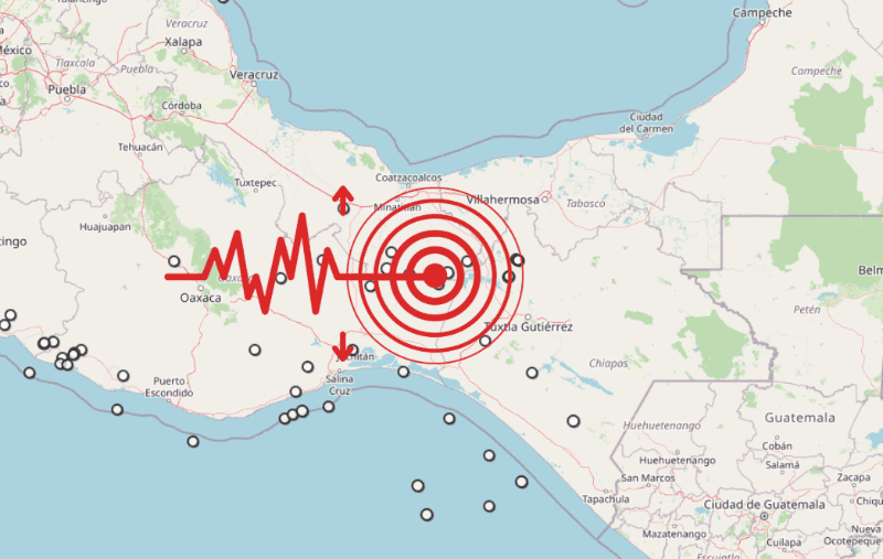 &nbsp;Sismo en Chiapas. ESPECIAL / SSN