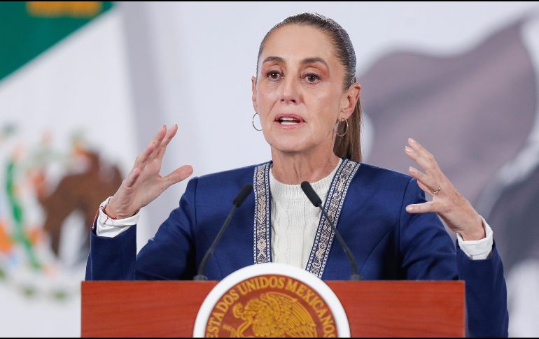 Sheinbaum calificó como “absolutamente falsas” las declaraciones de Donald Trump. EFE/ I. Esquivel