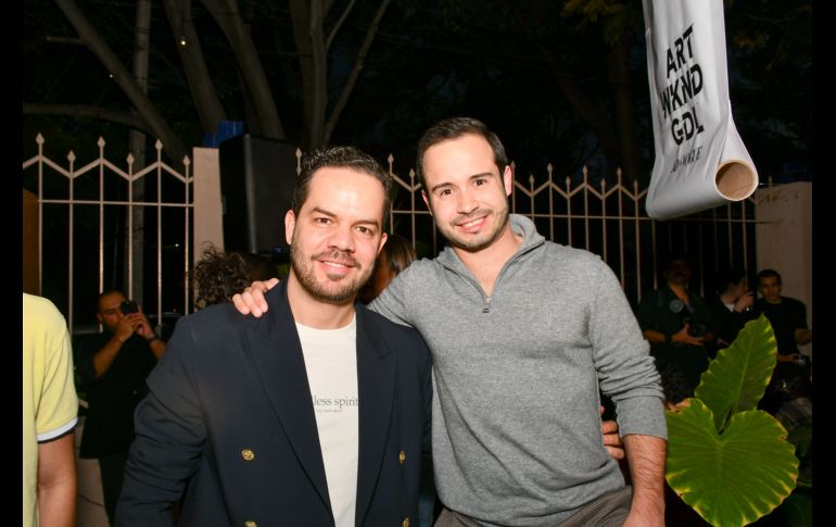 Santiago Villaseñor y Mario Michel. GENTE BIEN JALISCO /  Inauguración de la exposición “No vivirás con los ojos cerrados” en Art WKND GDL 2026