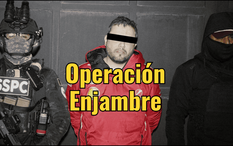 El 22 de noviembre 2024, Omar García Harfuch dio a conocer la llamada Operación Enjambre. EFE / SECRETARIA DE SEGURIDAD Y PROTECCIÓN CIUDADANA DE MÉXICO