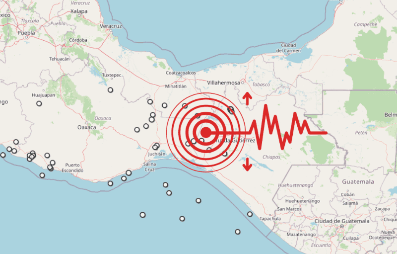 &nbsp;Sismo en Chiapas. ESPECIAL / SSN