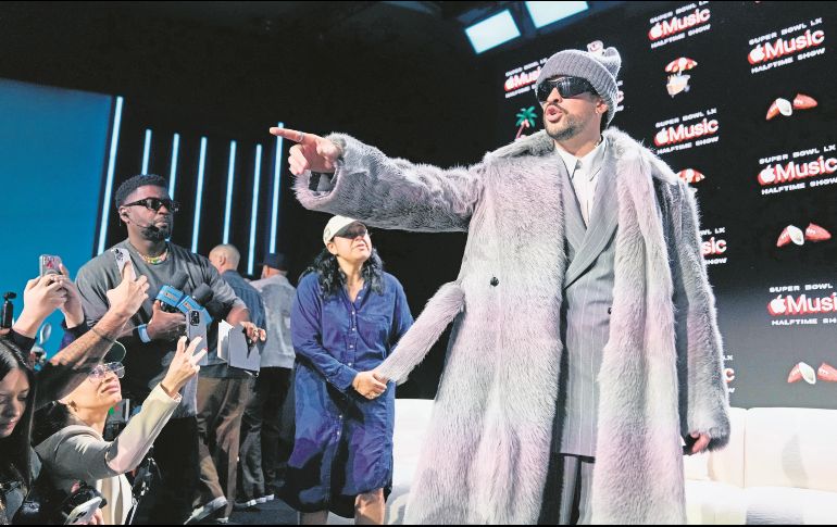 Presentación del show de Bad Bunny, en el Moscone Center de San Francisco. AP