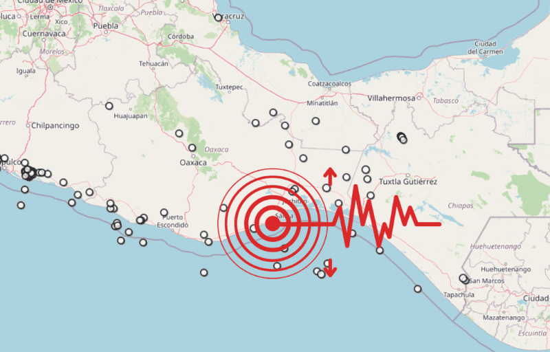 &nbsp;Sismo en Oaxaca. ESPECIAL / SSN