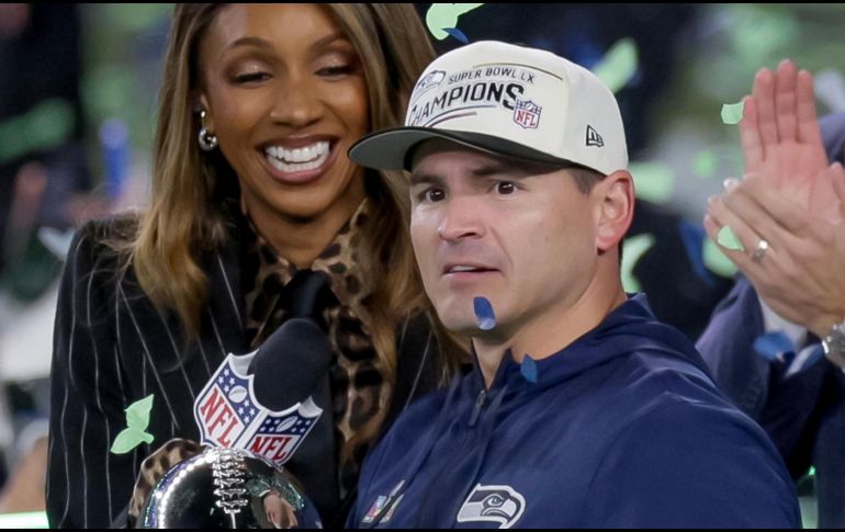 El entrenador de los Seattle Seahawks, Mike Macdonald, fue una pieza clave en el triunfo de esta noche. EFE