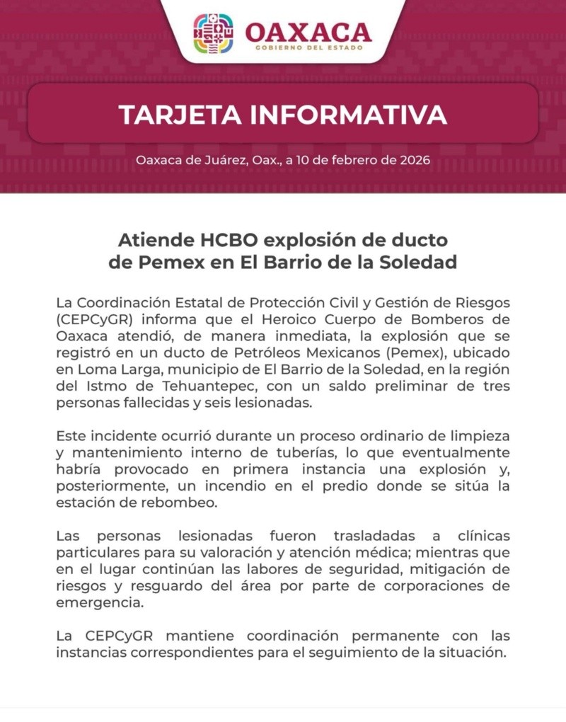 &nbsp;CORTESÍA/ Gobierno de Oaxaca