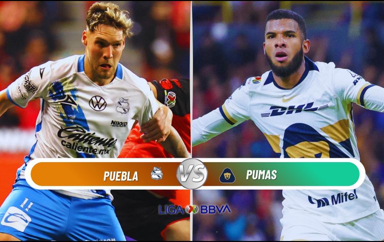 Puebla y Pumas se enfrentan en la Jornada 6 del Clausura 2026 en el Estadio Cuauhtémoc. ESPECIAL / IMAGO7 y CANVA
