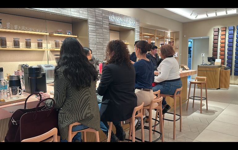 Durante una masterclass de Nespresso Vertuo Pop / Foto: Cortesía