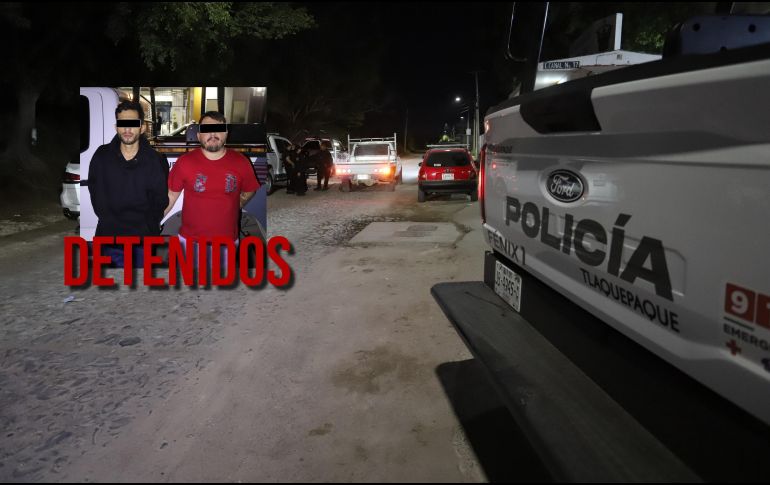 A los detenidos se les aseguraron dos réplicas de arma tipo escuadra, ambas de balines, así como el vehículo en el que se trasladaban. ESPECIAL