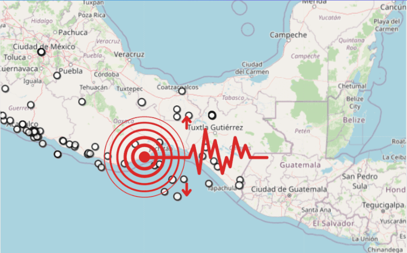 &nbsp;Sismo en Oaxaca. ESPECIAL / SSN