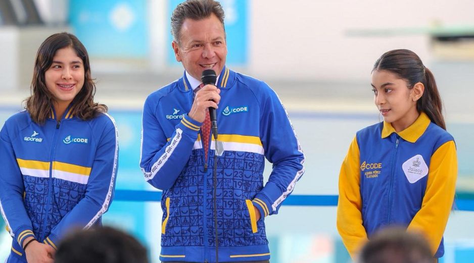 Pablo Lemus, Gobernador del Estado, indicó que la construcción del Polideportivo de Puerto Vallarta tiene la firme intención de facilitar a los deportistas una mejor preparación. EL INFORMADOR / A. Navarro