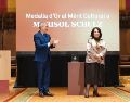 Marisol Schulz fue distinguida con la Medalla de Oro al Mérito Cultural de Barcelona por su trayectoria editorial. CORTESÍA