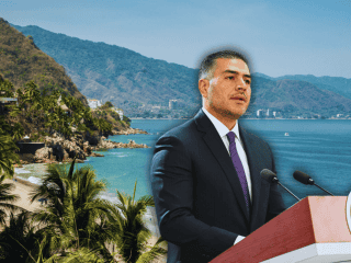 García Harfuch reiteró que la UIF lleva el caso del resort en Puerto Vallarta en coordinación con la FGR. EFE / ESPECIAL / CANVA