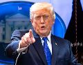 Trump, que aseguró que cuenta con "alternativas muy poderosas" para imponer estas tarifas, explicó que va a recurrir a tres leyes que harán más compleja la implantación de los aranceles. EFE/B. CASH