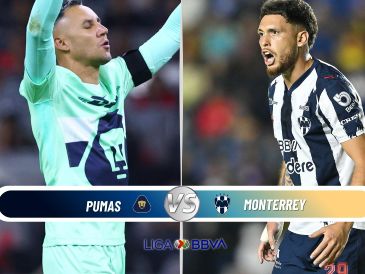 Pumas y Monterrey se enfrentan en la Jornada 7 del Clausura 2026 en Ciudad Universitaria. ESPECIAL / IMAGO7 y CANVA