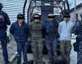 A los presuntos sicarios les aseguraron armas largas y equipo táctico. CORTESÍA/ Secretaría de Seguridad del Pueblo