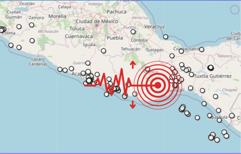 &nbsp;Sismo en Oaxaca. ESPECIAL / SSN