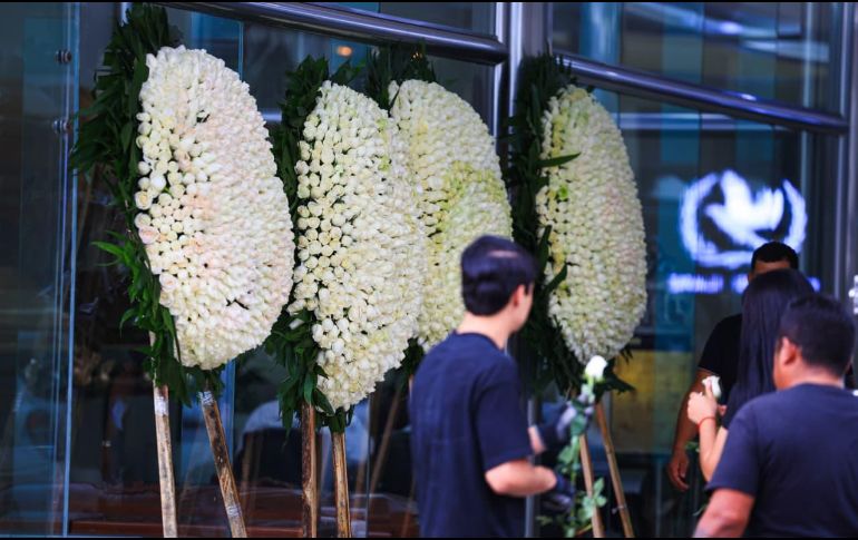 El cuerpo del capo llegó alrededor de las 9:40 horas a las instalaciones del recinto funerario. EL INFORMADOR/ J. ACOSTA.