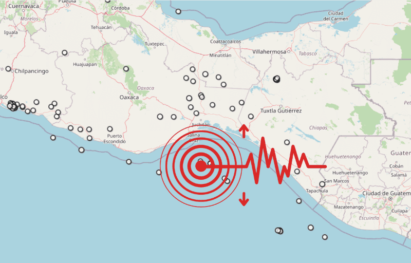 &nbsp;Sismo en Oaxaca. ESPECIAL / SSN