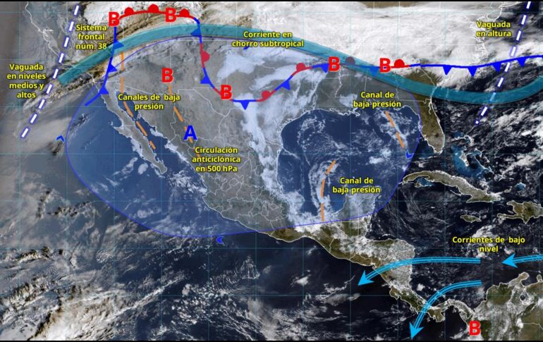 Estas condiciones podrían ocasionar descargas eléctricas, granizo, incremento en niveles de ríos y arroyos, así como deslaves e inundaciones en zonas bajas. ESPECIAL/ SMN.