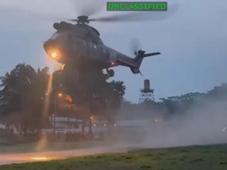 El Comando Sur de Estados Unidos informó en X que ambos países habían lanzado maniobras militares en Ecuador, junto con un video en que se veía el sobrevuelo de helicópteros. X / @Southcom