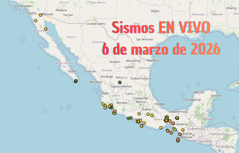 EN VIVO | Sismos en México | Viernes 6 de marzo. ESPECIAL / SSN