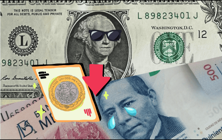 Tras acciones militares de Estados Unidos e Israel contra Irán, el peso mexicano registró una importante caída ante el dólar en los últimos días. ESPECIAL