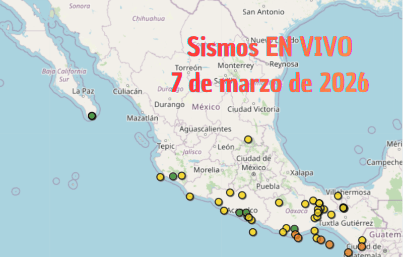 &nbsp;EN VIVO | Sismos en México | Sábado 7 de marzo. ESPECIAL / SSN
