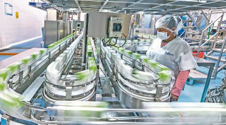 Trabajadora participa en una línea de producción industrial. Empresarios prevén mejora gradual del mercado laboral durante el año. ESPECIAL