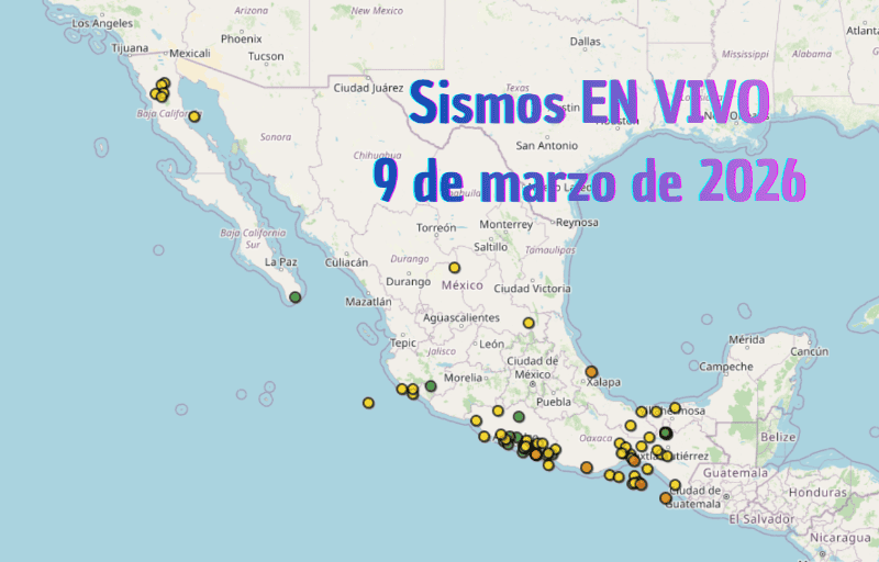 EN VIVO | Sismos en México | Lunes 9 de marzo. ESPECIAL / SSN&nbsp;