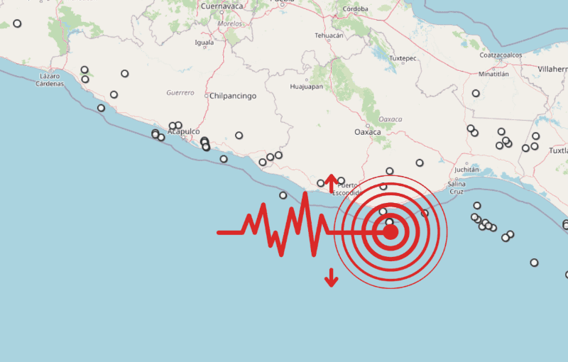 &nbsp;Sismo en Oaxaca. ESPECIAL / SSN