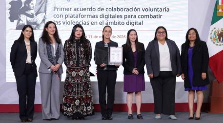 De acuerdo con la Presidenta Claudia Sheinbaum, el acuerdo no busca censurar contenidos, sino mejorar los mecanismos de denuncia y protección para las víctimas. SUN / F. Rojas