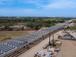 La Secretaría de Infraestructura Comunicaciones y Transportes (SICT) informó hoy que avanzan los trabajos de construcción en el Puente Amado Nervo que se construye entre Jalisco y Nayarit. X / @SICTmx