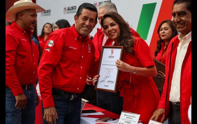 En el marco de la celebración del 97 aniversario del PRI, esta tarde el partido llevó a cabo un evento en el que reconoció a militantes y figuras destacadas. EL INFORMADOR / A. Navarro