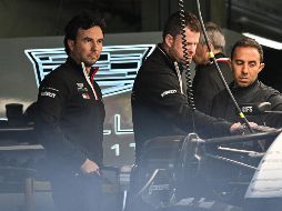 El motor del auto de Checo Pérez falló y el mexicano no pudo competir. AFP/J. Gao