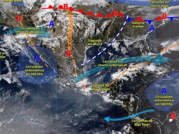 El Frente Frío 41 también traerá consigo un evento de norte con fuertes rachas de viento. ESPECIAL/ SMN.