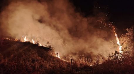 El fuego ha sido combatido por Protección Civil y Bomberos municipales, estatales y por brigadas de las zonas. ESPECIAL / FACEBOOK Protección Civil y Bomberos Puerto Vallarta