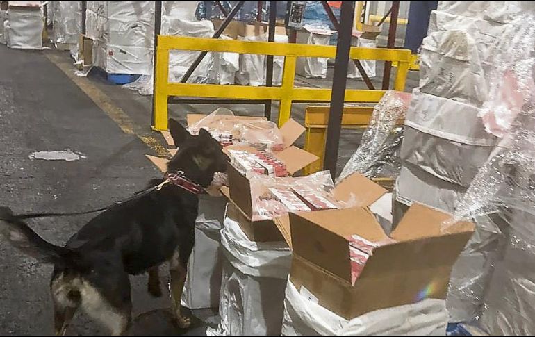 Cargamento de cigarrillos de procedencia ilícita asegurado por elementos de la Semar. EL UNIVERSAL