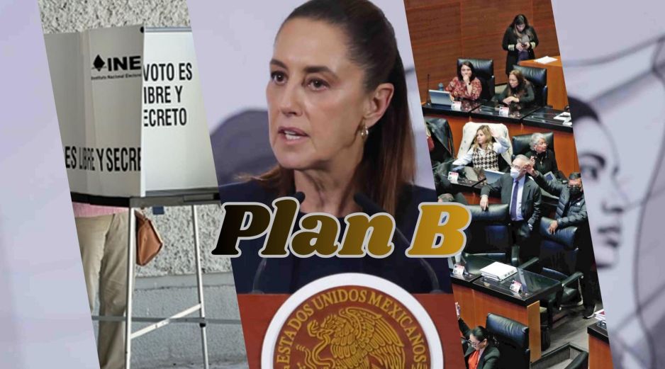 La Segob declaró que el Plan B de Sheinbaum busca reducir los privilegios, presupuestos y salarios de funcionarios del INE y de Congresos locales. SUN / F. Rojas / ARCHIVO