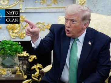 Trump insiste en que la OTAN nunca ha apoyado a Estados Unidos. EFE / EPA / YURI GRIPAS / POOL