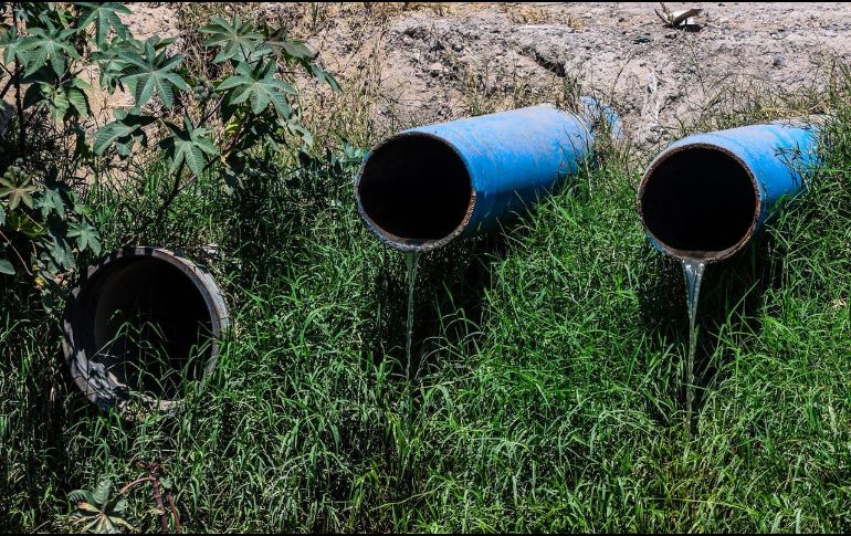 Así lucen cuatro puntos de descarga de aguas residuales documentados en los municipios de Tlajomulco de Zúñiga y Tlaquepaque. EL INFORMADOR / A. Navarro