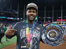 En la final, García impulsó la primera carrera del juego. AFP