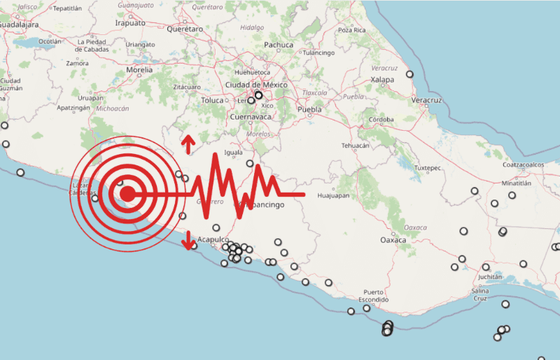 &nbsp;Sismo en Guerrero. ESPECIAL / SSN